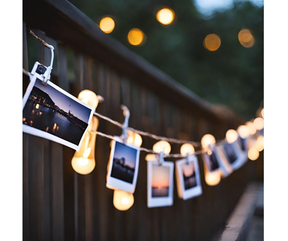 Clip Lights with Polaroids