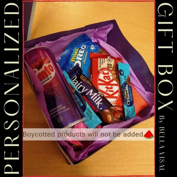 Purple square drink & Chocolate Gift Box - Image 4