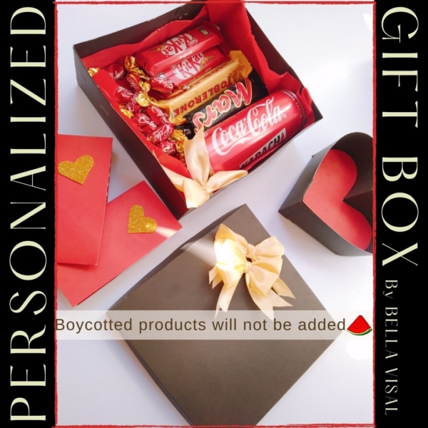 Black and Red Chocolate Gift Box(Square shape) - Image 3