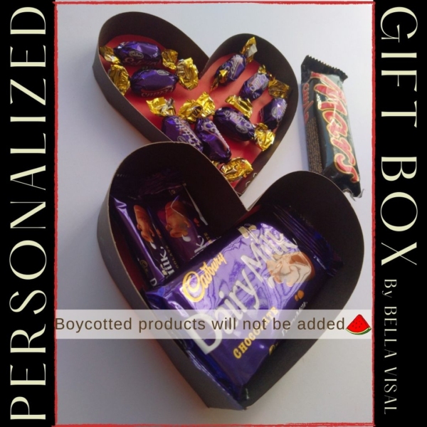 Black and Red Chocolate Gift Box(Heart shape) - Image 3