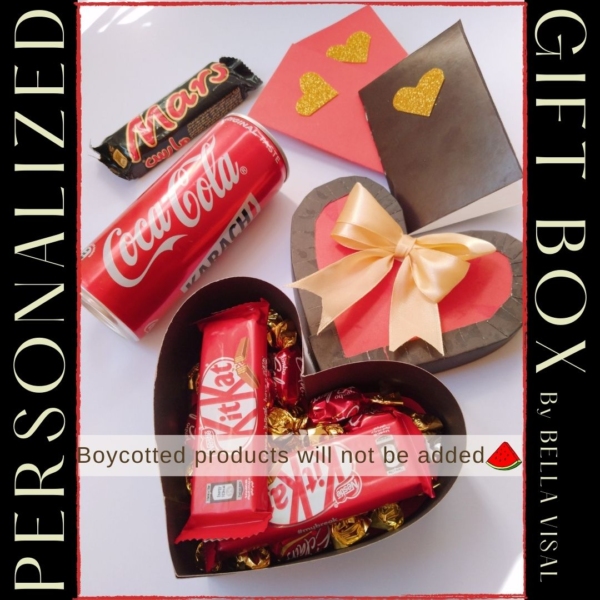 Black and Red Chocolate Gift Box(Heart shape) - Image 4