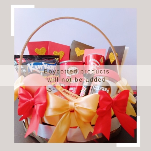 Red round Chocolate and Snacks Basket