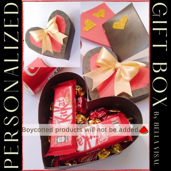 Black and Red Chocolate Gift Box(Heart shape) - Image 5