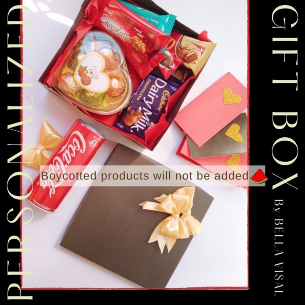 Black and Red Foil Chocolate Gift Box(Square shape)