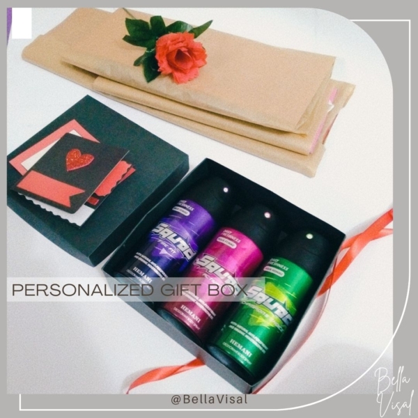 3x Body Spray Gift Box(Square shape)