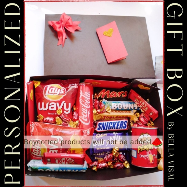 Black and Red Rectangle Chocolate Gift Box