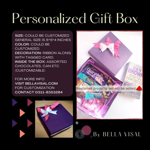 Purple Square Chocolate Gift Box - Image 2