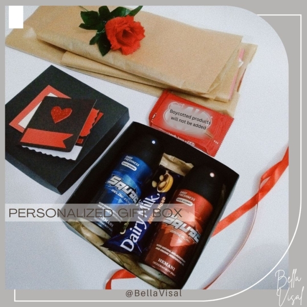 2x Body Spray Gift Box with chocolates