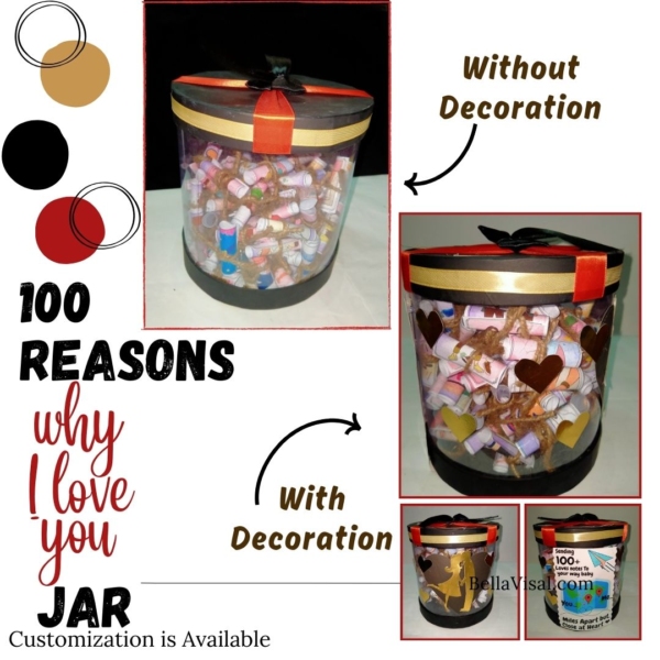 100 Reasons “Why I love you” Wish jar Gift - Image 4