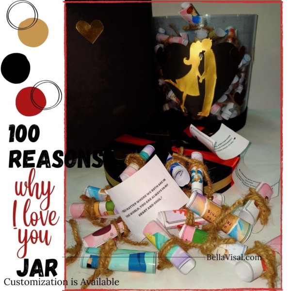 100 Reasons “Why I love you” Wish jar Gift - Image 6