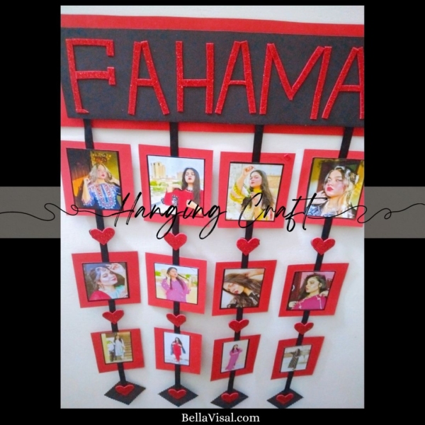 Red 12-grid Photo Wall-hanging(Design#02) - Image 2