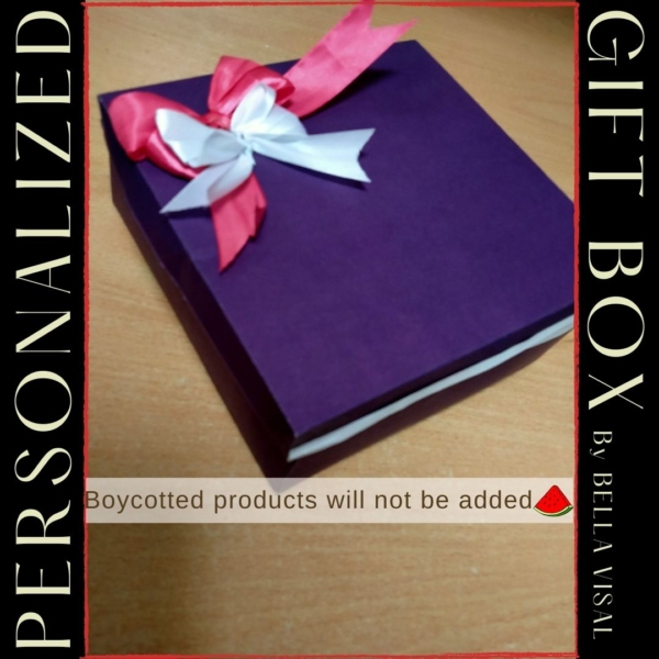 Purple square drink & Chocolate Gift Box - Image 2