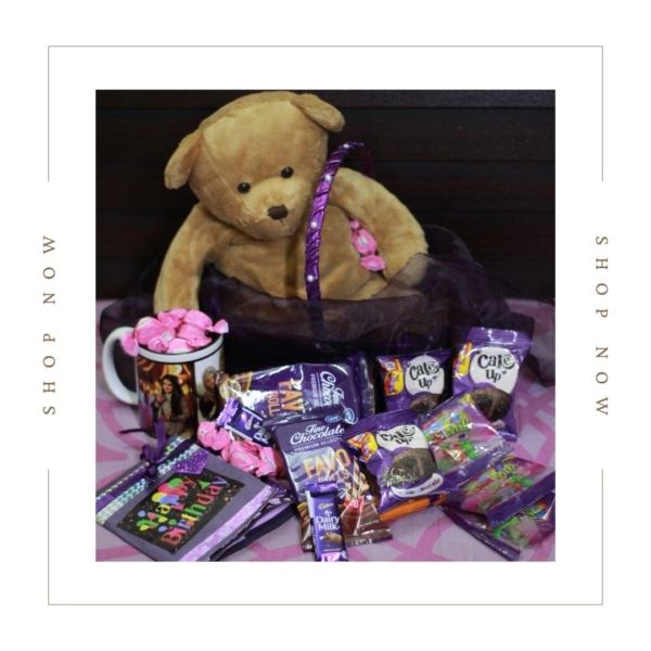 Teddy Purple Gift Basket - Image 7