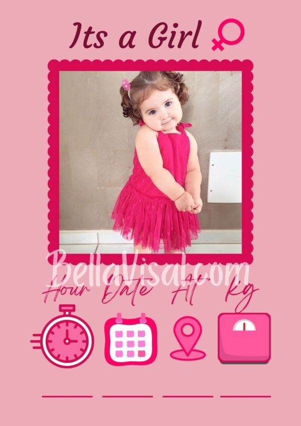 Its a Girl customized frame (Design#1) - Image 2