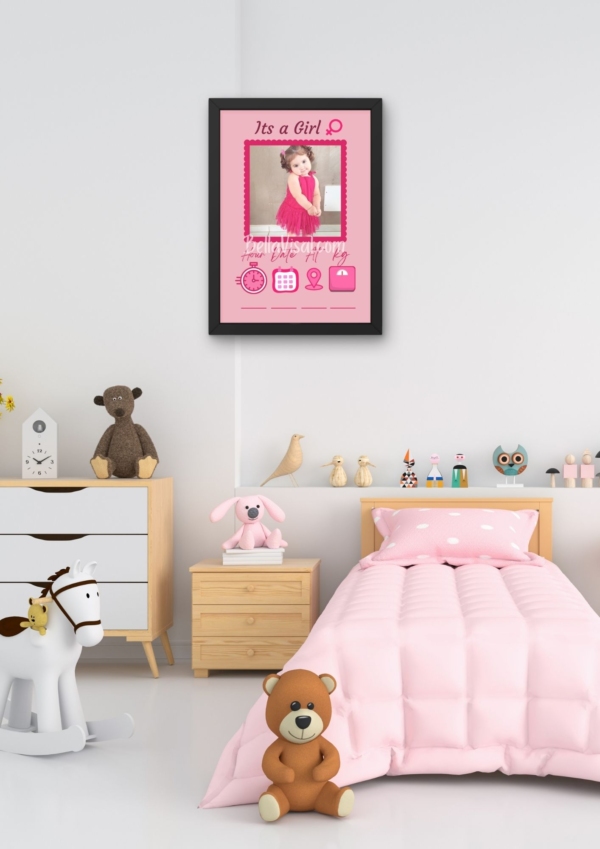 Its a Girl customized frame (Design#1) - Image 3