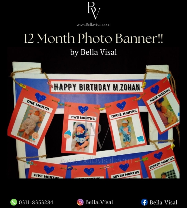 12 Month Photo Banner with stand - Image 3