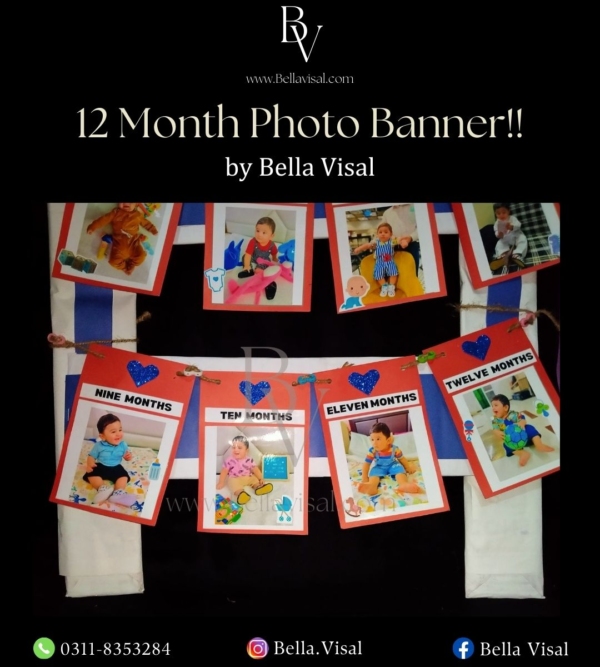 12 Month Photo Banner with stand - Image 5