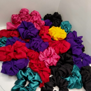 Scrunchie, hair care, hair tie, hair band, silk stuff, healthy hair, girly