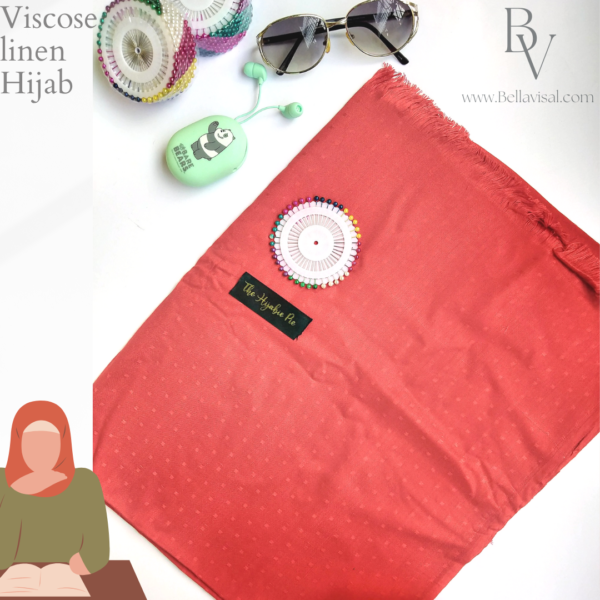 Viscose linen Hijab (Peach)