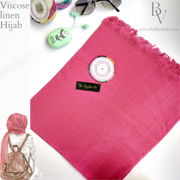 Viscose linen Hijab (pink)