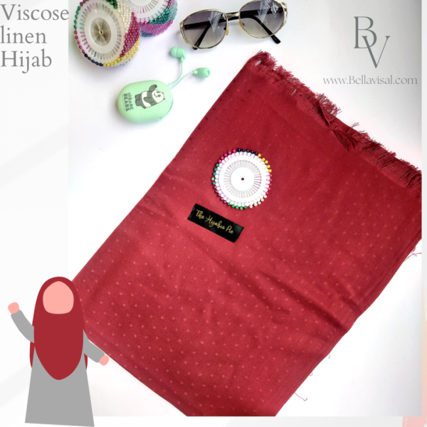 Viscose linen Hijab (Maroon)