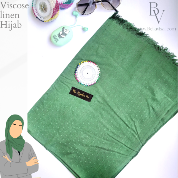 Viscose linen Hijab (Green)