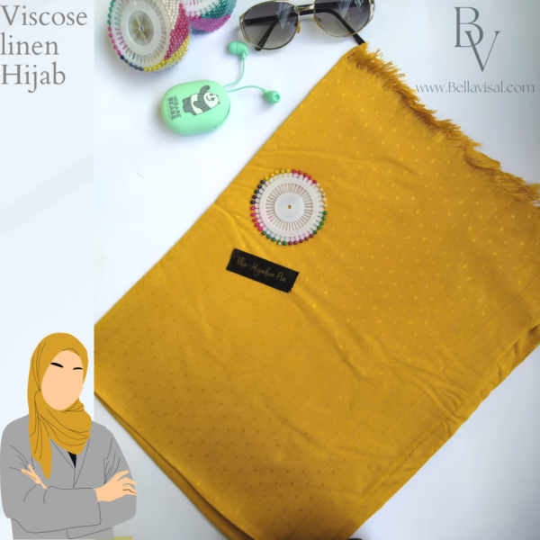 Viscose linen Hijab (Mustard)