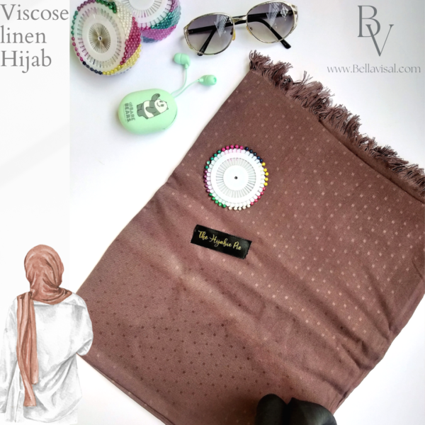 Viscose linen Hijab (Brown)