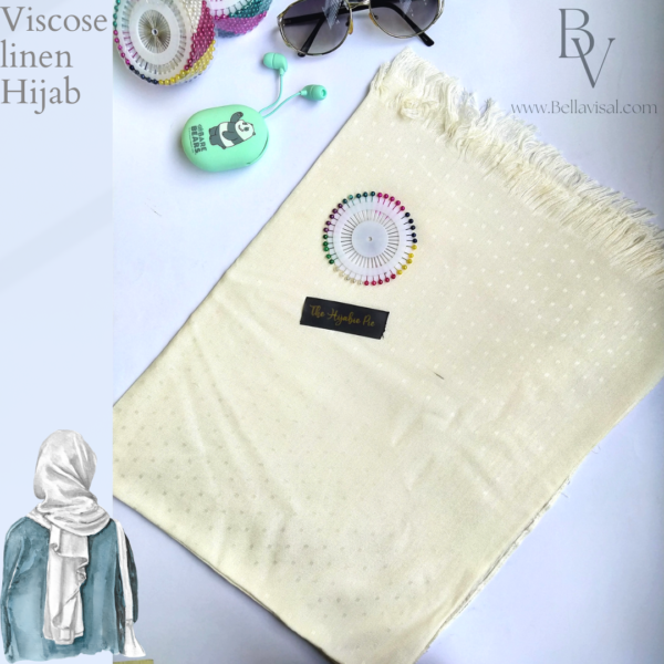 Viscose linen Hijab (White)